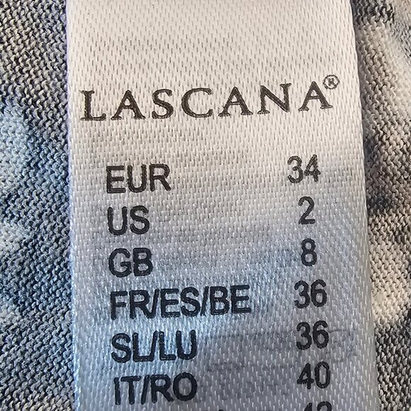 NWT LASCANA PAISLEY‎ HALTER DRESS BLACK/MULTICOLOR  STRETCH TIE NECK US SZ 2 - Picture 7 of 9